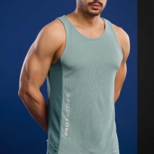 Technosport Crew Neck Gym Vest Sando (P860) Aqua Grey