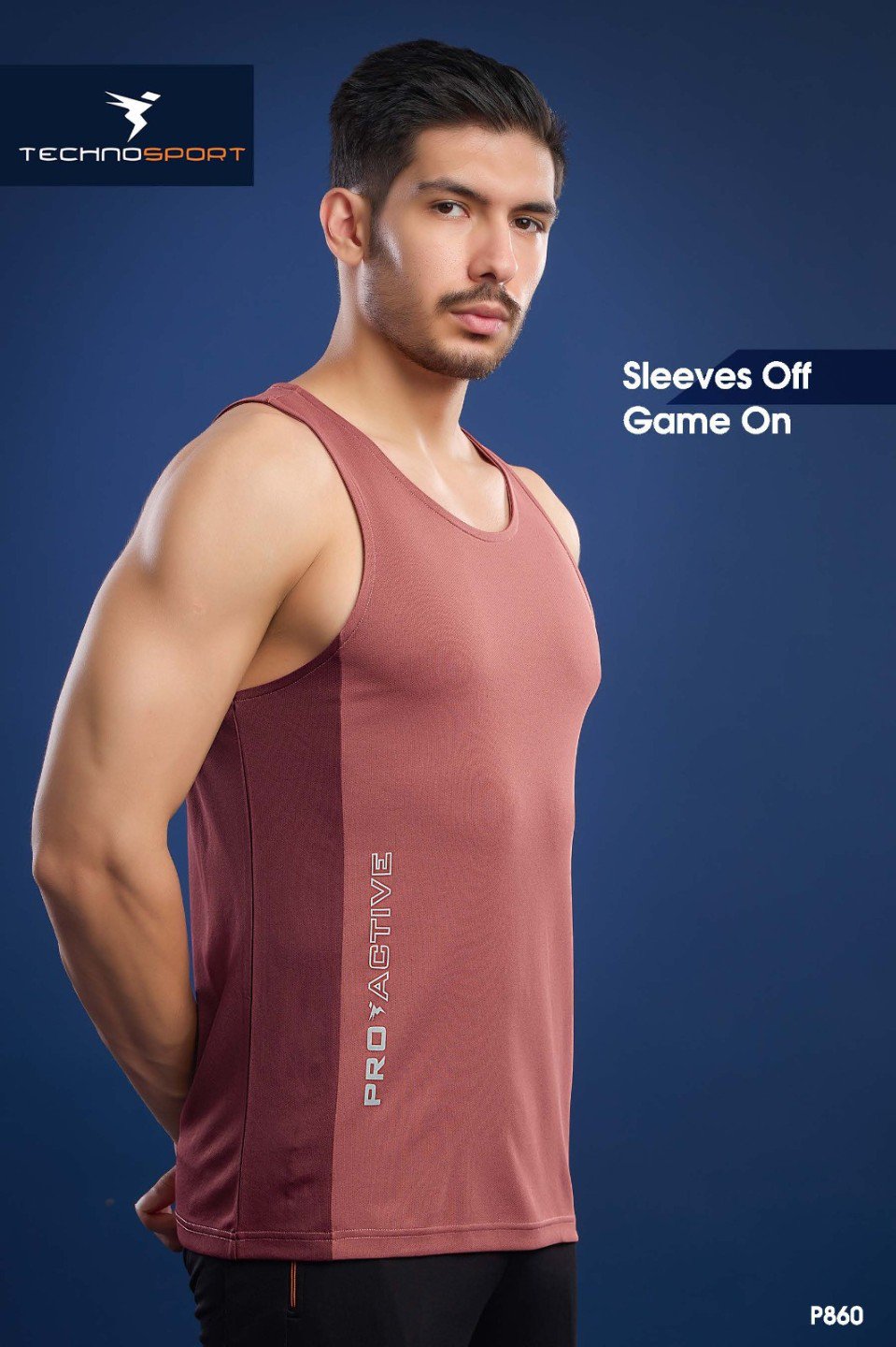 Technosport Crew Neck Gym Vest Sando (P860) Marshal
