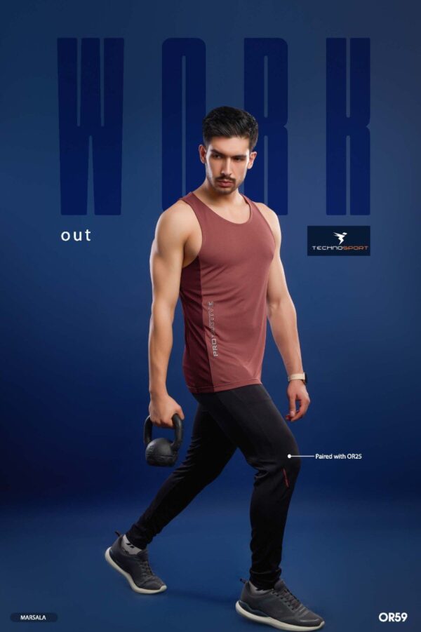Technosport Crew Neck Gym Vest Sando (P860) Marshal