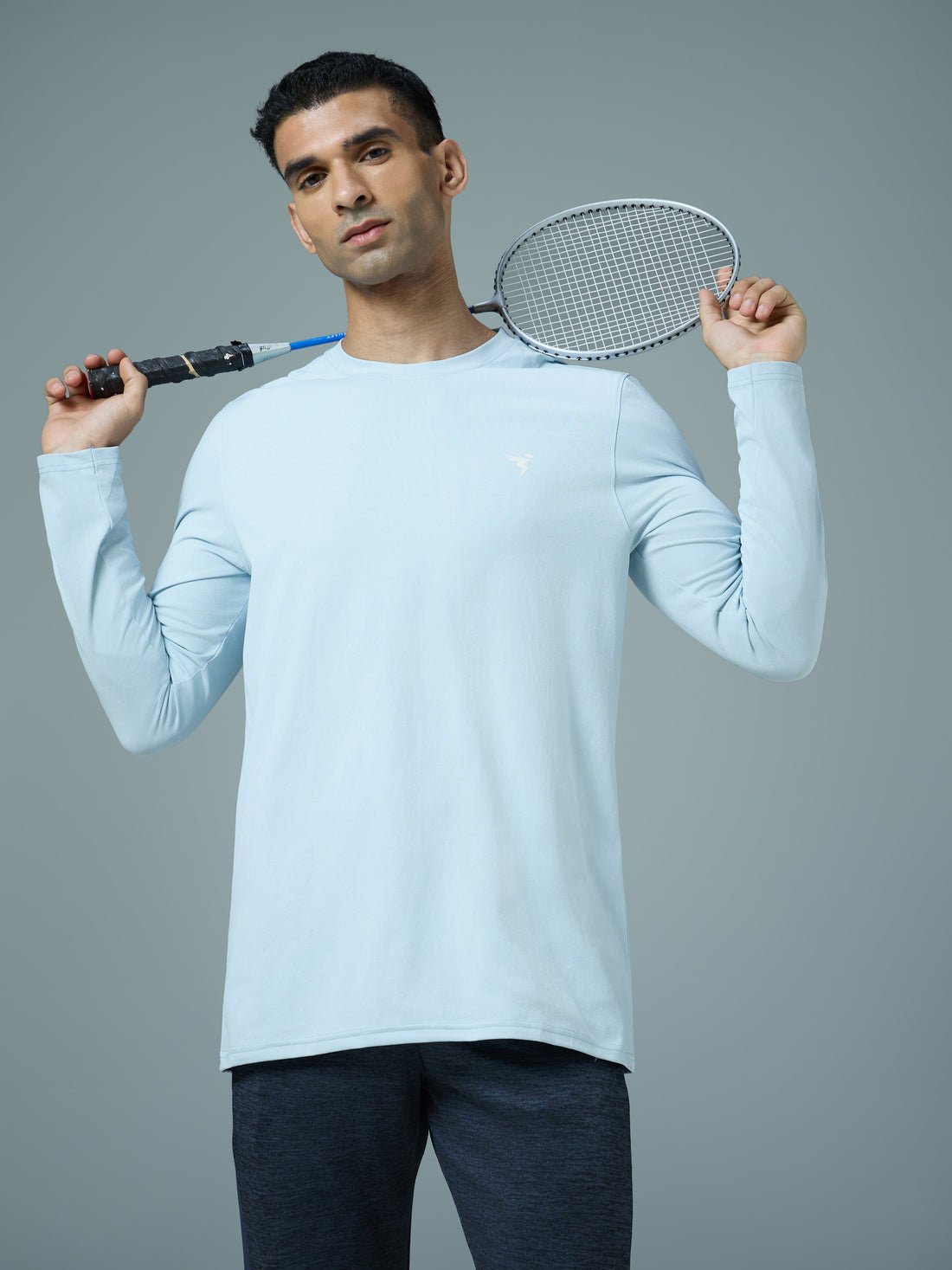 Technosport Men Solid Slim Fit Round Neck Full Sleeves Sports T-shirt OMPHALODES OR27