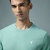 2024/10/1000560273-1.jpg Technosport Men Solid Slim Fit Round Neck Full Sleeves Sports T-shirt Lake Green Or27