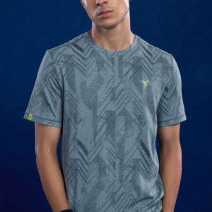 OR 60 Jacquard Crew Neck Half Sleeve T-shirt  North Atlantic