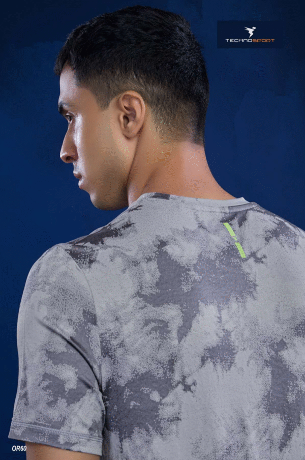 OR 60 Jacquard Crew Neck Half Sleeve T-shirt LT Grey