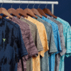 OR 60 Jacquard Crew Neck Half Sleeve T-shirt  North Atlantic