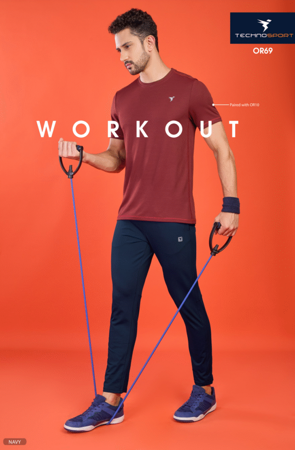 OR 69 Nevy Blue Men's Basic Straight Fit Track pants