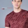 OR 60 Jacquard Crew Neck Half Sleeve T-shirt  Chocolate Truffle