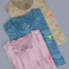 OR 60 Jacquard Crew Neck Half Sleeve T-shirt Horizon Blue