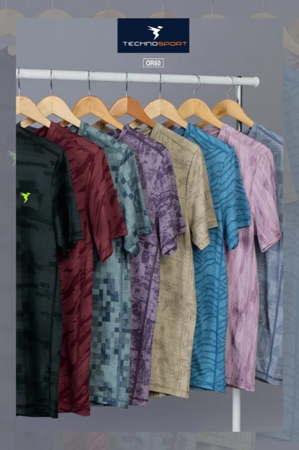 OR 60 Jacquard Crew Neck Half Sleeve T-shirt Grape Vine