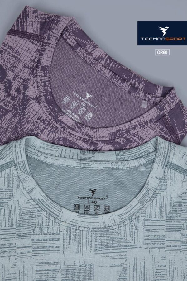 OR 60 Jacquard Crew Neck Half Sleeve T-shirt Grape Vine