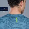 OR 60 Jacquard Crew Neck Half Sleeve T-shirt Horizon Blue