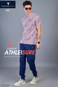 OR 60 Jacquard Crew Neck Half Sleeve T-shirt Modern Brown
