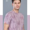 OR 60 Jacquard Crew Neck Half Sleeve T-shirt Modern Brown