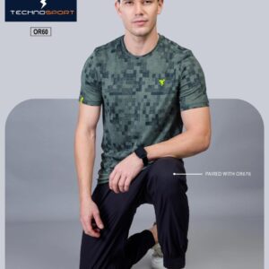 OR 60 Jacquard Crew Neck Half Sleeve T-shirt