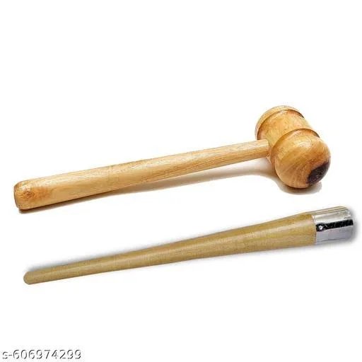 Sports Wooden Cricket Bat Grip Cone Applicator Knocking Hammer Wooden BAT Mallet Combo Pack