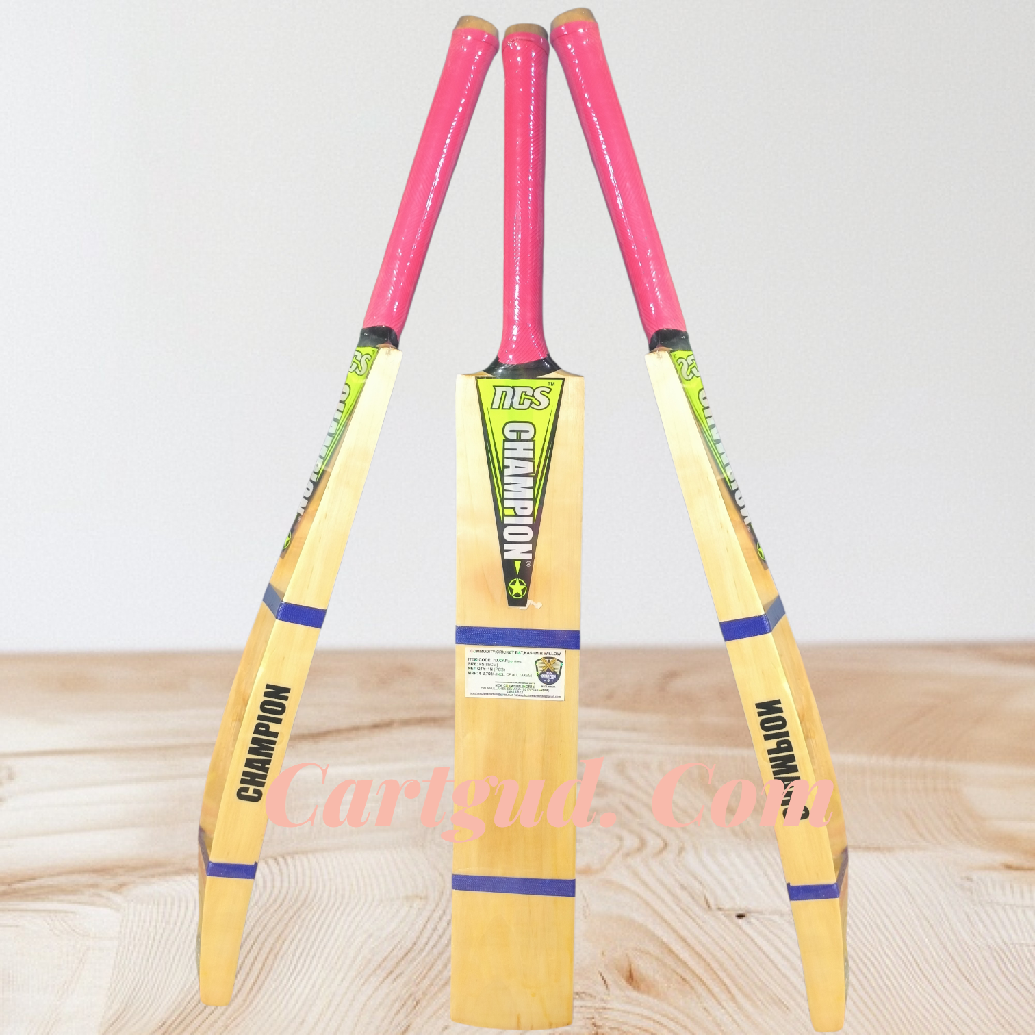 Champion Double Blade Tennis Kashmir Willow Cricket Bats Full Size for Men and Women (900gm to 1000gm)