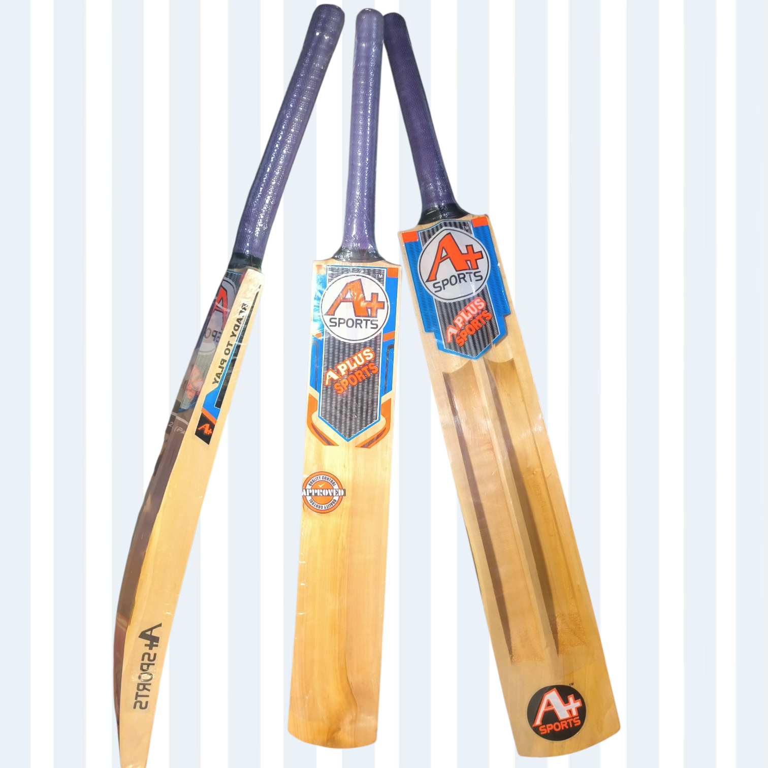 A+ Double Blade Tennis Kashmir Willow Cricket Bats Full Size for Men and Women (900gm to 1000gm)