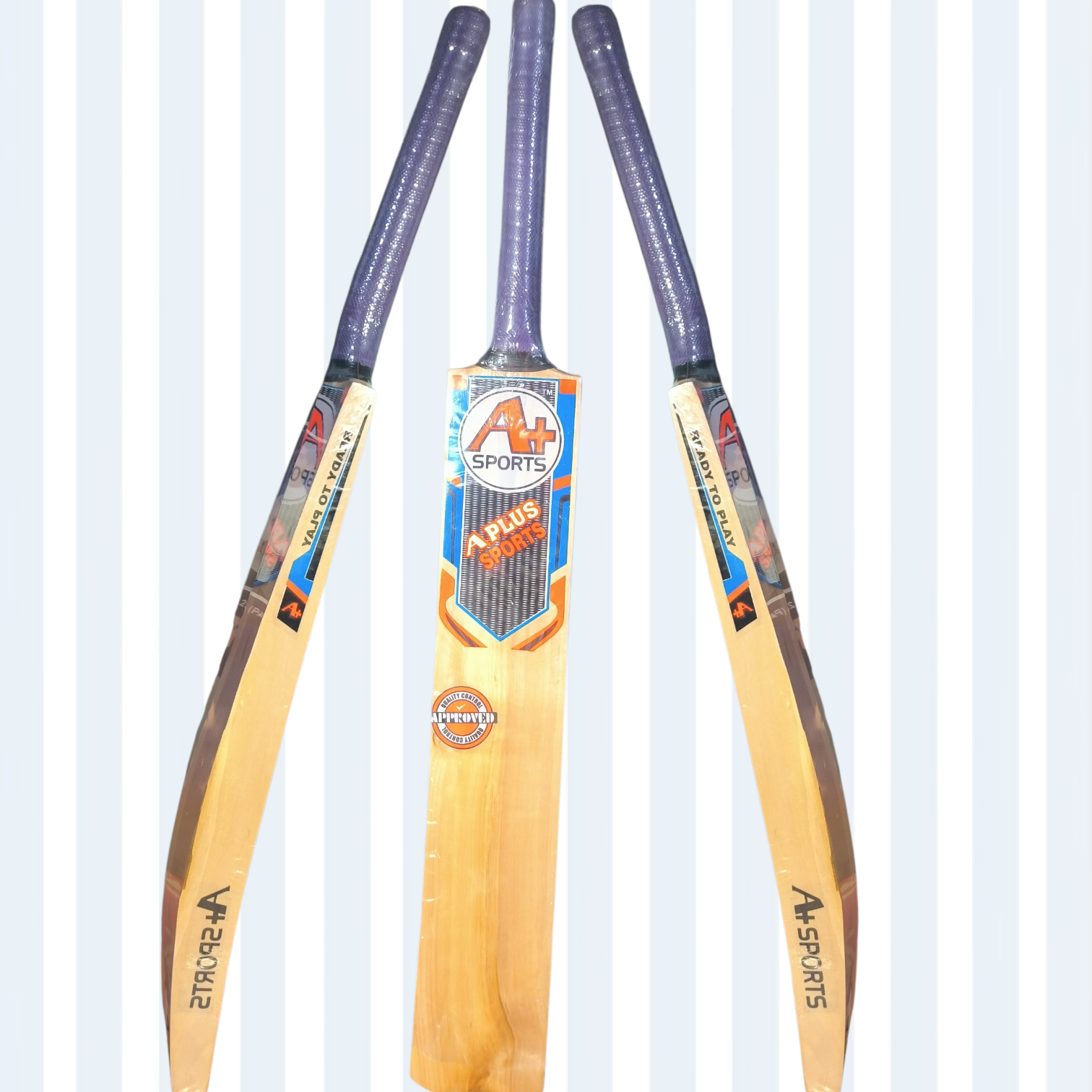 A+ Double Blade Tennis Kashmir Willow Cricket Bats Full Size for Men and Women (900gm to 1000gm)