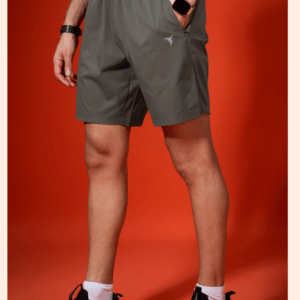 TECHNOSPORT Mens Regular Fit Solid Shorts for Gym, Workout & Sports Olive