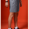 2026/01/1000631445.png TECHNOSPORT Mens Regular Fit Solid Shorts for Gym, Workout & Sports Silver