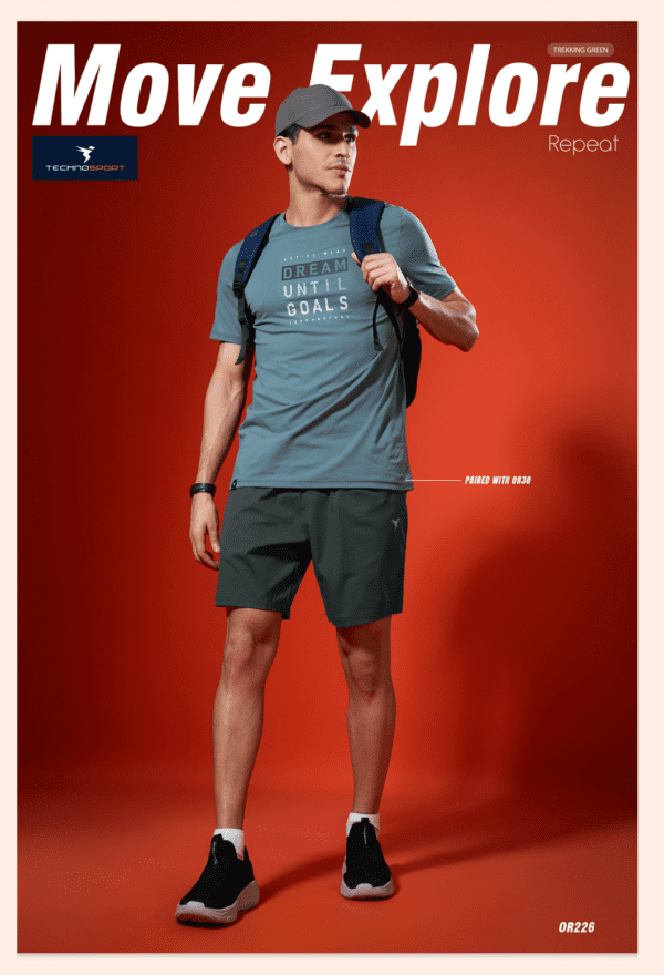 2026/01/1000631446.png TECHNOSPORT Mens Regular Fit Solid Shorts for Gym, Workout & Sports Green