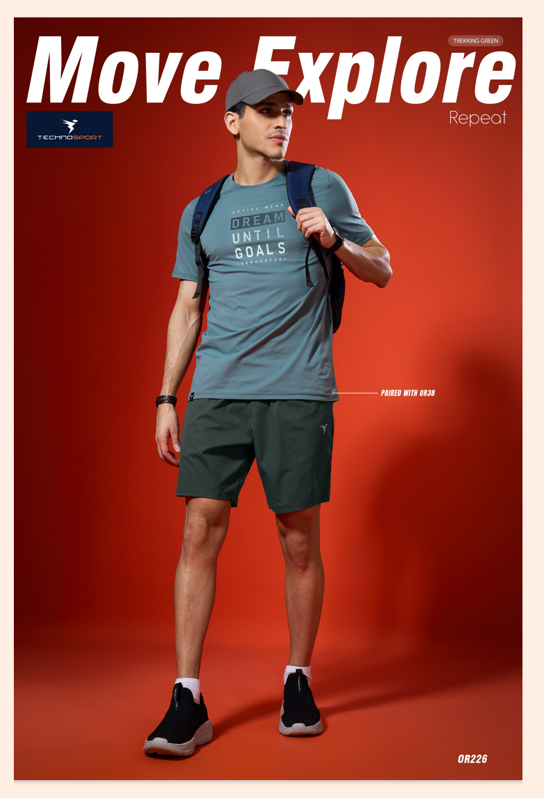 TECHNOSPORT Mens Regular Fit Solid Shorts for Gym, Workout & Sports  Green