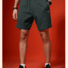 2026/01/1000631448.png TECHNOSPORT Mens Regular Fit Solid Shorts for Gym, Workout & Sports Green