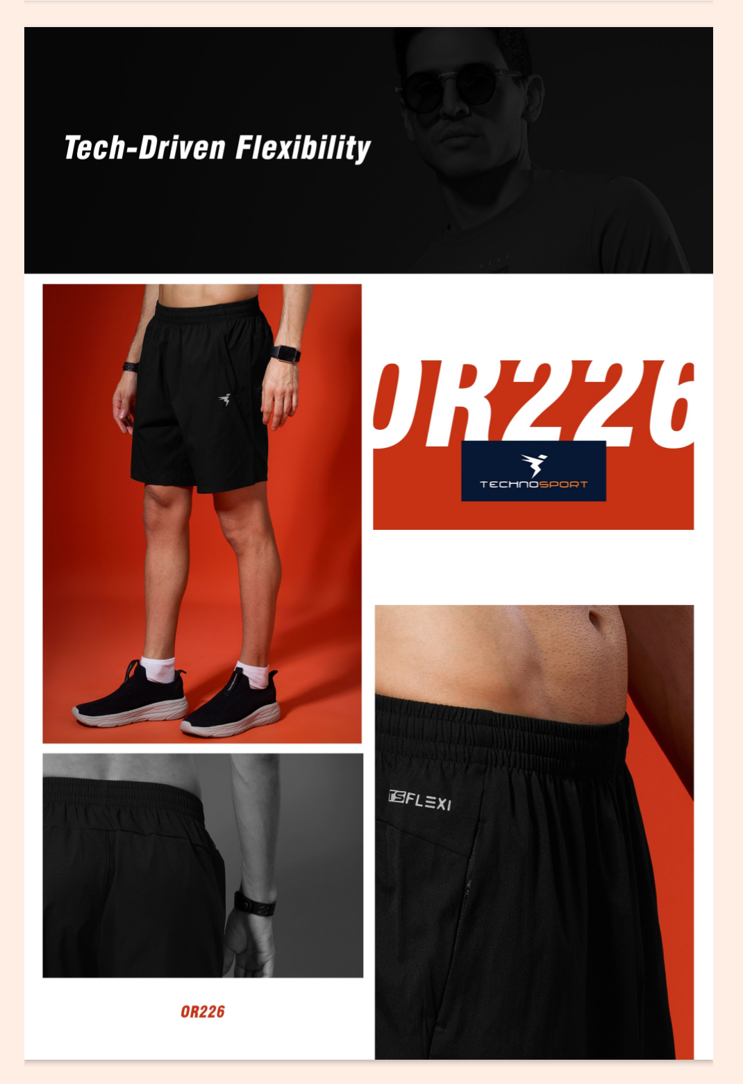 TECHNOSPORT Mens Regular Fit Solid Shorts for Gym, Workout & Sports  Navy