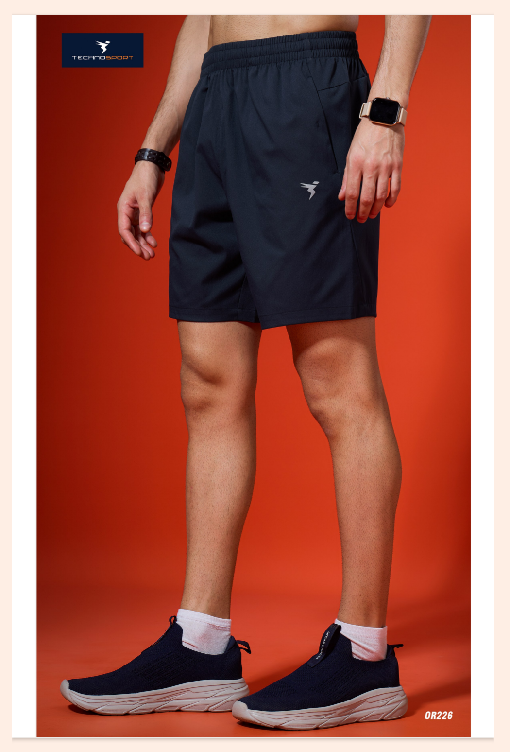 TECHNOSPORT Mens Regular Fit Solid Shorts for Gym, Workout & Sports  Navy