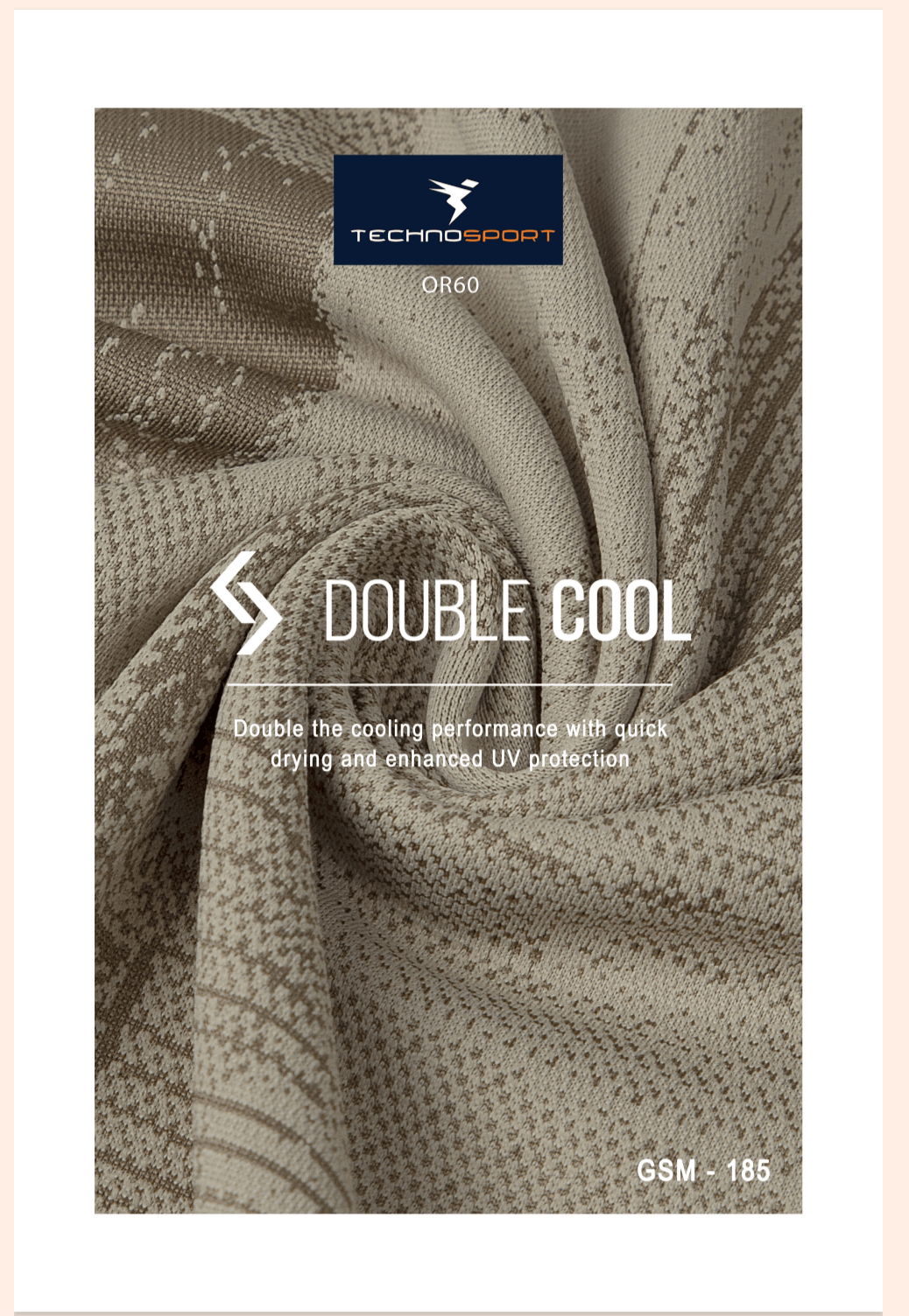 Men Jacquard Slim Fit Crew Neck T-shirt with DOUBLE COOL (The color can be slightly different )Technosport