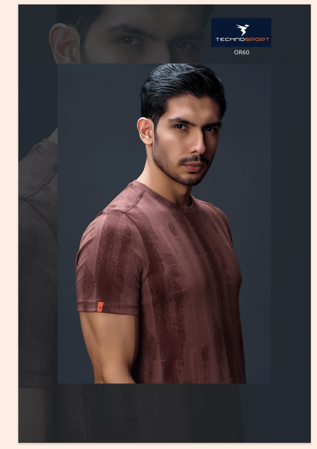 Men Jacquard Slim Fit Crew Neck T-shirt with DOUBLE COOL