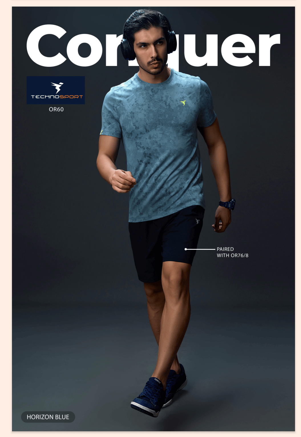 Men Jacquard Slim Fit Crew Neck T-shirt with DOUBLE COOL (The color can be slightly different ) light Blue