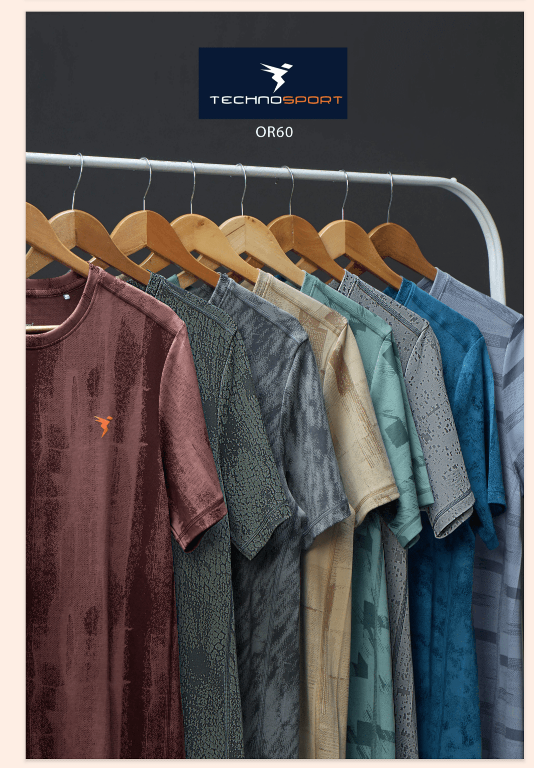 Men Jacquard Slim Fit Crew Neck T-shirt with DOUBLE COOL (The color can be slightly different ) light Blue