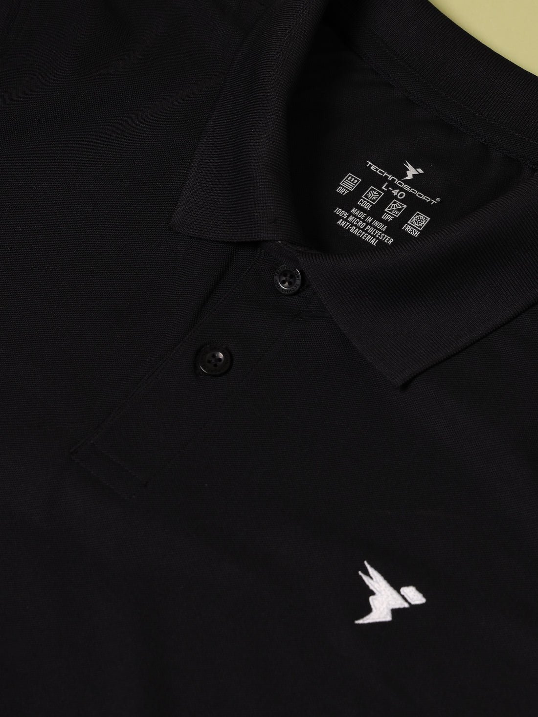 Men Solid Slim Fit Polo T-shirt with MATPIQ Black