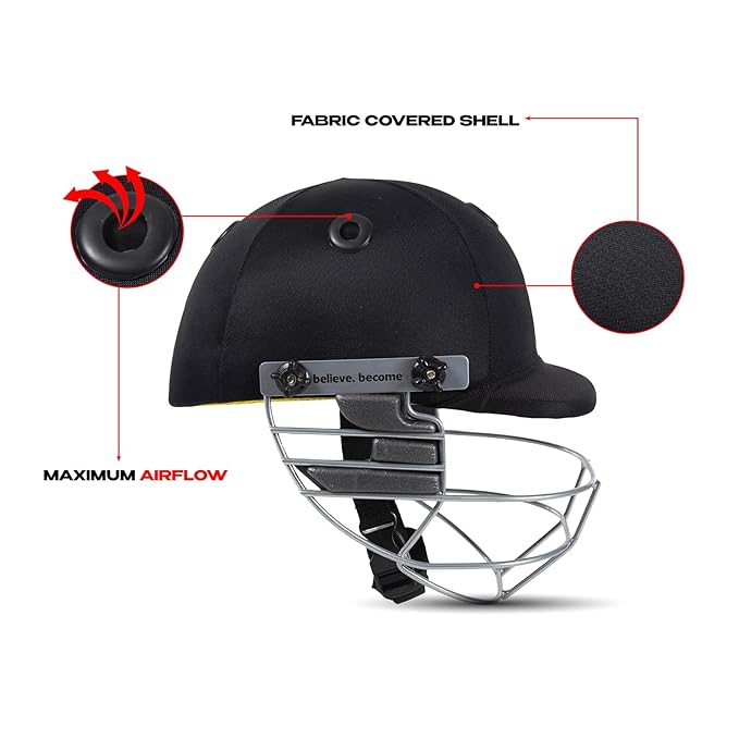 cricket helmet sg blazetech black small