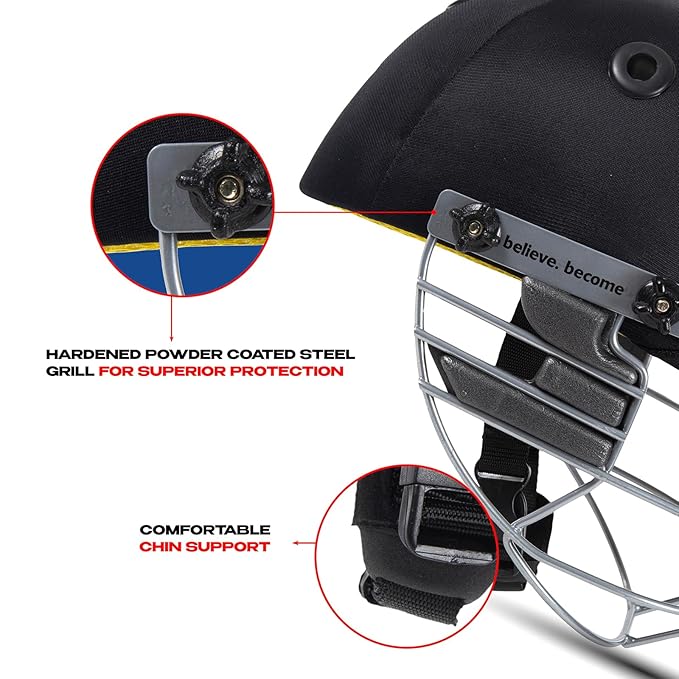 cricket helmet sg blazetech black small