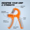 Konex Hand Gripper-Best Hand Exerciser Grip Strengthener Adjustable 10 Kg upto 60 Kg