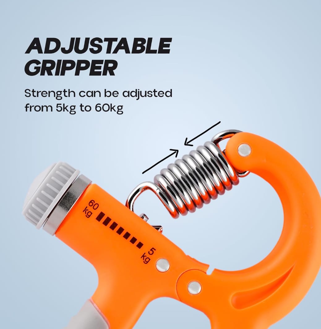 Konex Hand Gripper-Best Hand Exerciser Grip Strengthener Adjustable 10 Kg upto 60 Kg