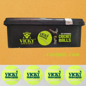 Vicky tennis cricket balls pack of 4 high bounce light weight