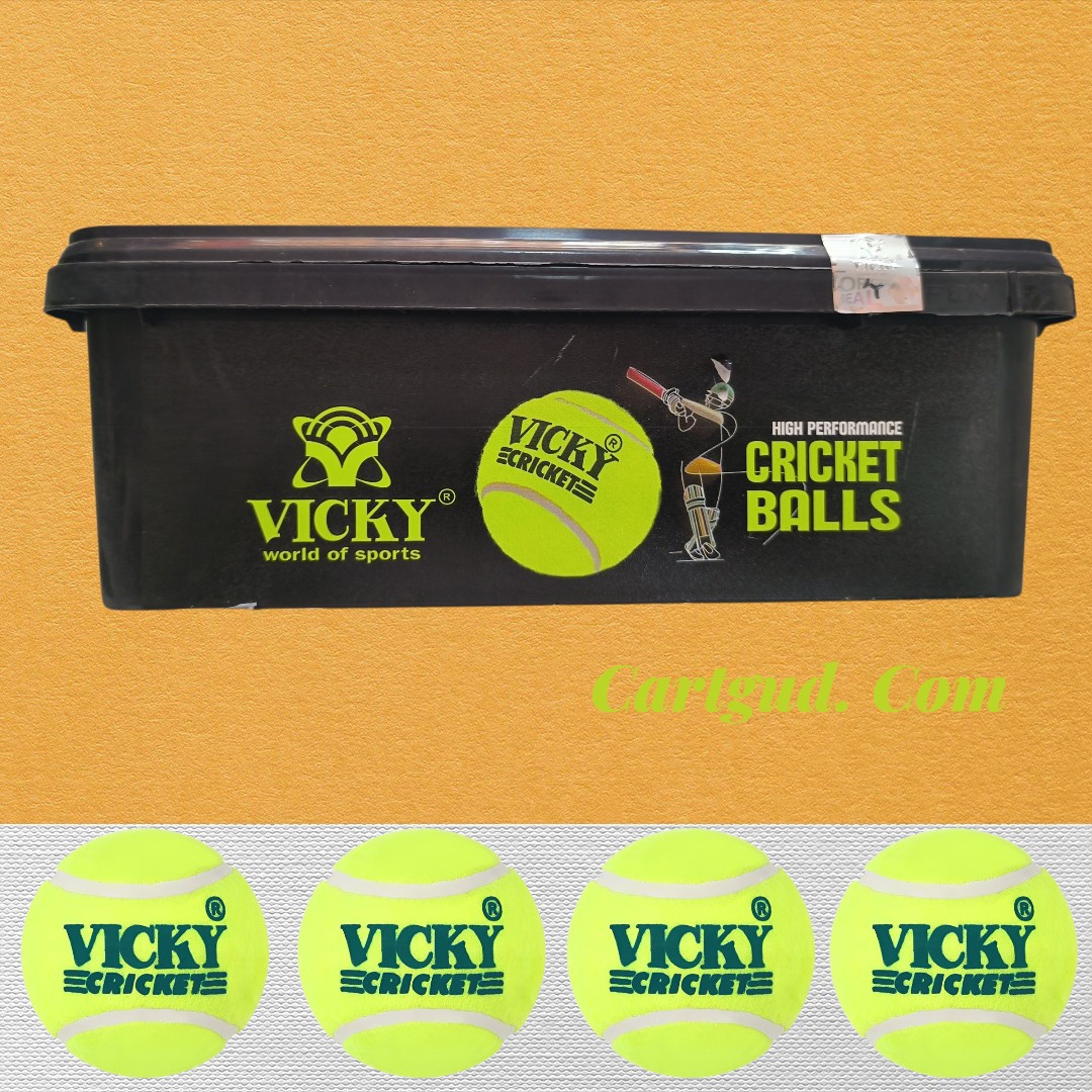 Home 151 Vicky tennis cricket balls pack of 4 high bounce light weight