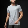 Technosport Active Men's Running T-Shirt White Slim Fit Sports T-Shirt with COTFLEX Technology