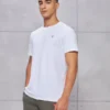 Technosport Active Men's Running T-Shirt White Slim Fit Sports T-Shirt with COTFLEX Technology