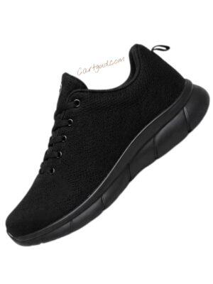 Y Sega Men's Sports Running Shoes | Lightweight Mesh Walking & Training Shoes | Black Cp01