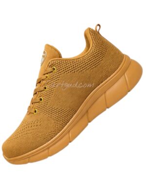 Y Sega Men's Sports Running Shoes | Lightweight Mesh Walking & Training Shoes | Tan Cp01
